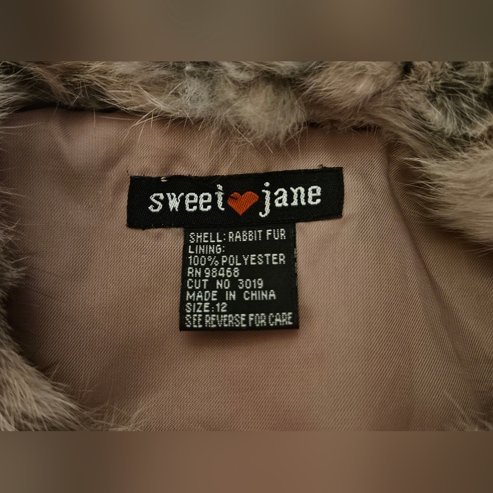 Sweet Jane Rabbit Fur Coat 12 - Picture 3 of 6